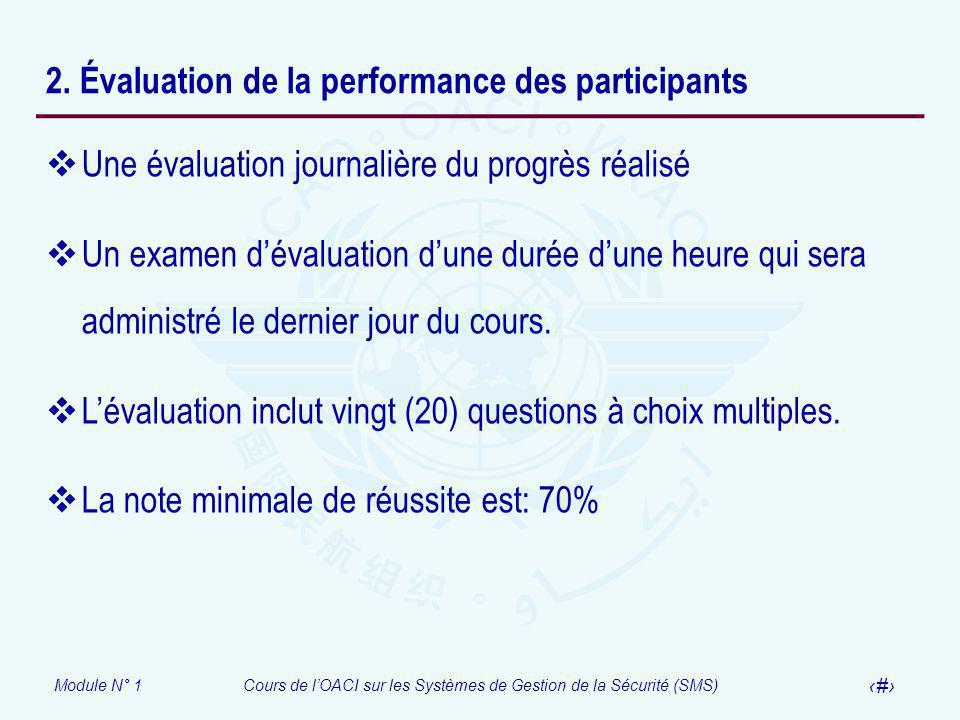 2. Évaluation de la performance des participants