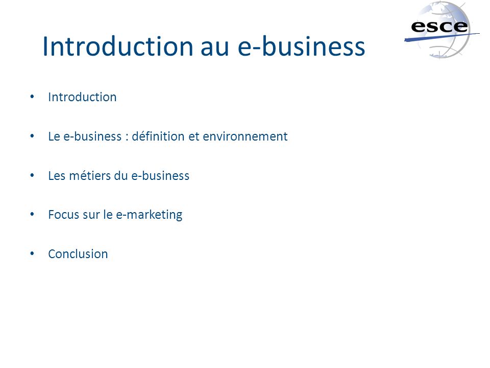 Introduction au e-business
