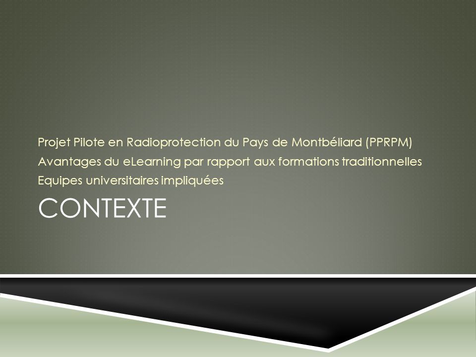 Projet Pilote en Radioprotection du Pays de Montbéliard (PPRPM)