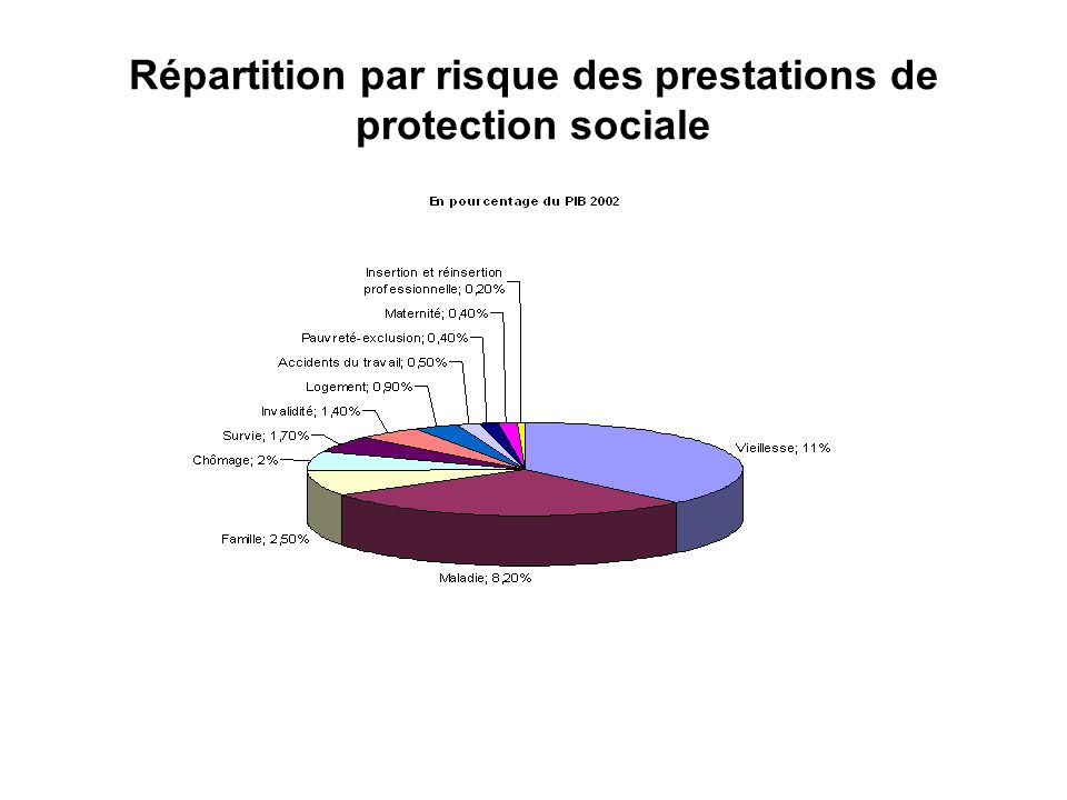 Répartition par risque des prestations de protection sociale