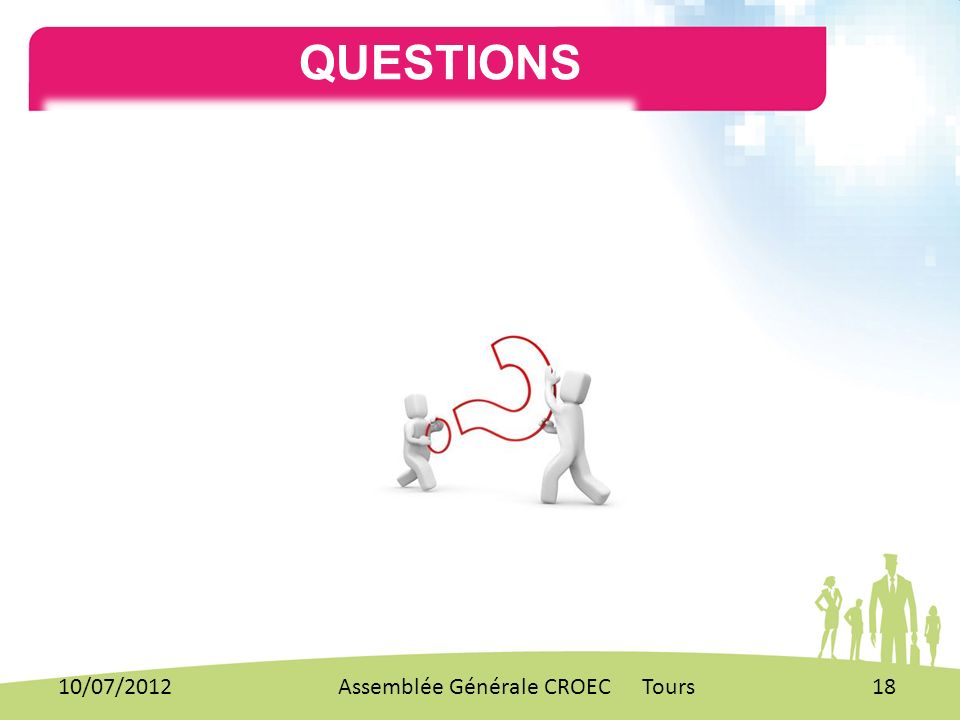 QUESTIONS . 10/07/2012 Assemblée Générale CROEC Tours