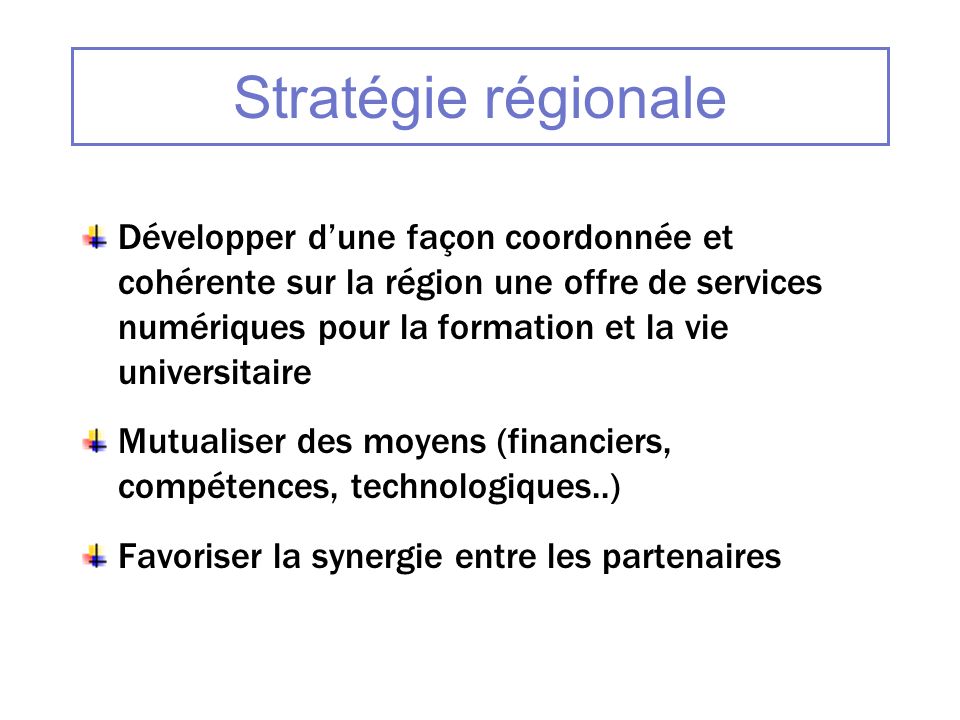 Stratégie régionale