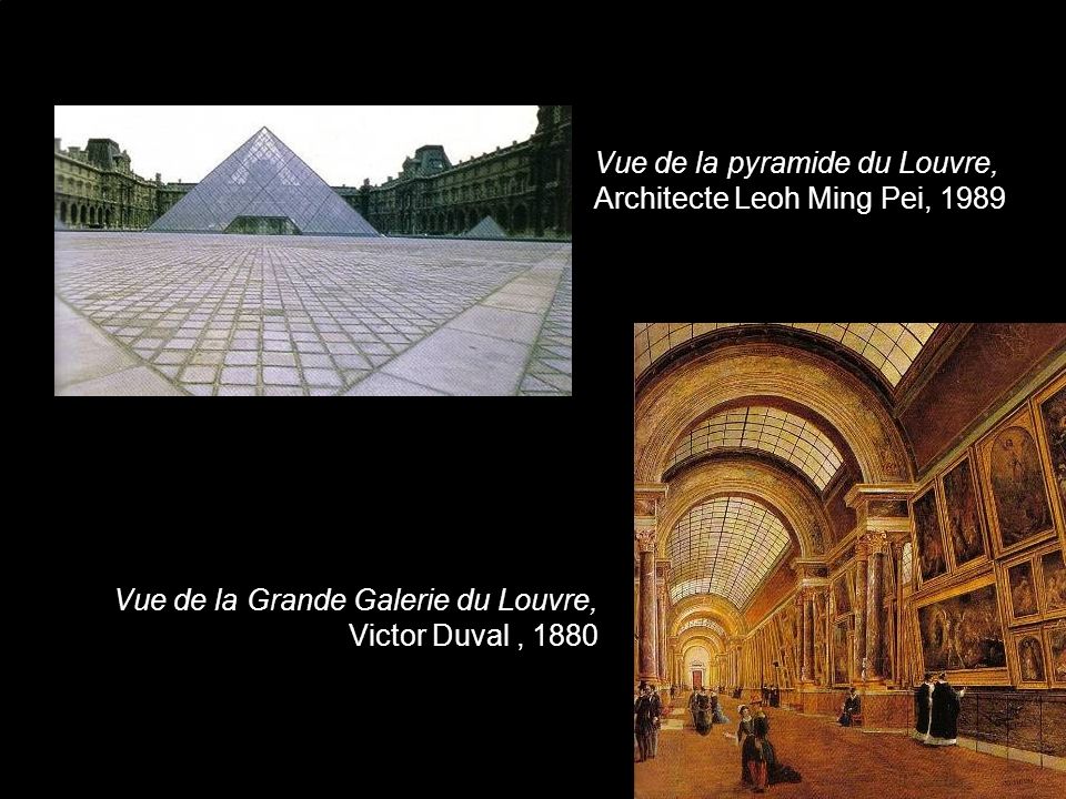 Vue de la pyramide du Louvre, Architecte Leoh Ming Pei, 1989