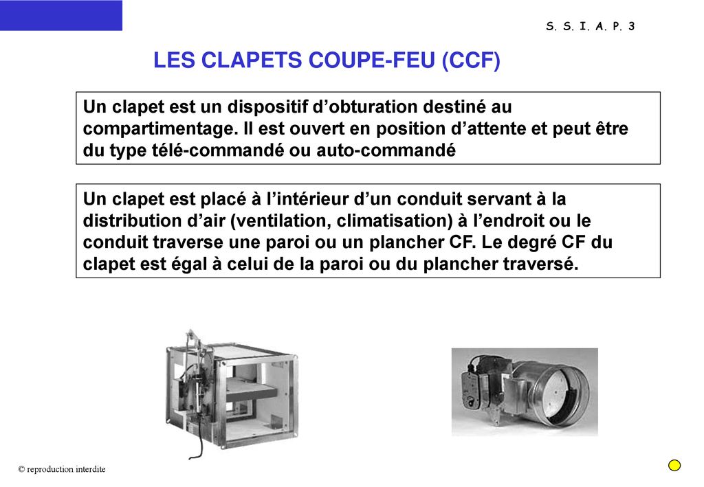 LES CLAPETS COUPE-FEU (CCF)