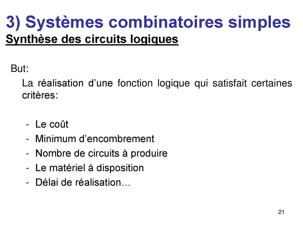 Cours Systèmes Logiques - Ppt Télécharger