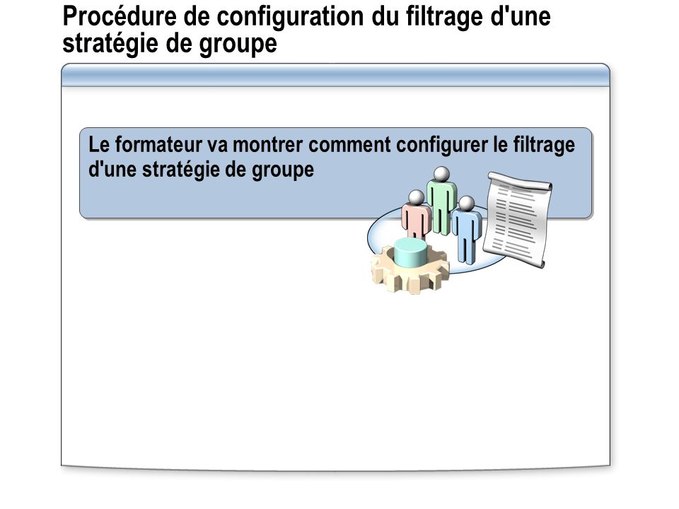 Procédure de configuration du filtrage d une stratégie de groupe