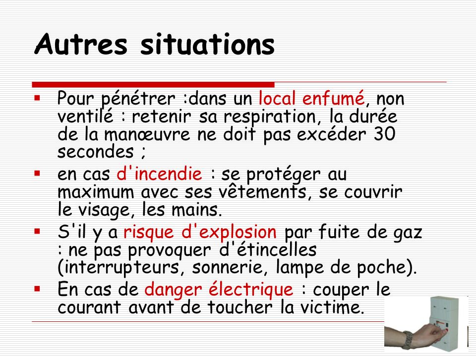 Autres situations