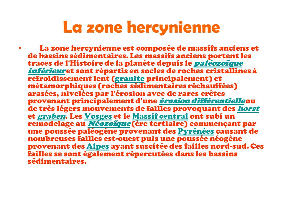 La zone hercynienne