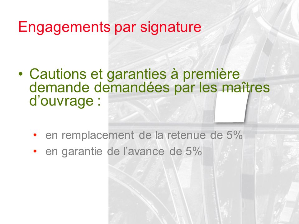 Engagements par signature