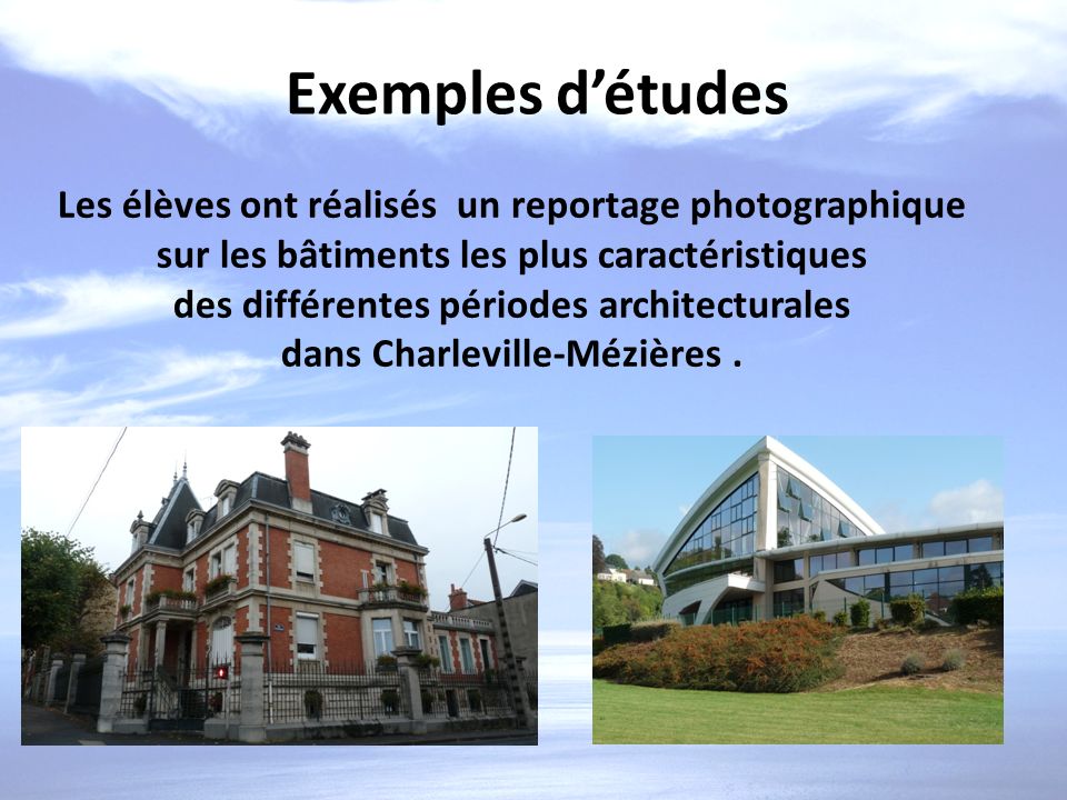des différentes périodes architecturales dans Charleville-Mézières .