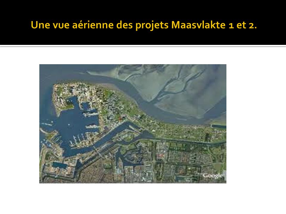Une vue aérienne des projets Maasvlakte 1 et 2.