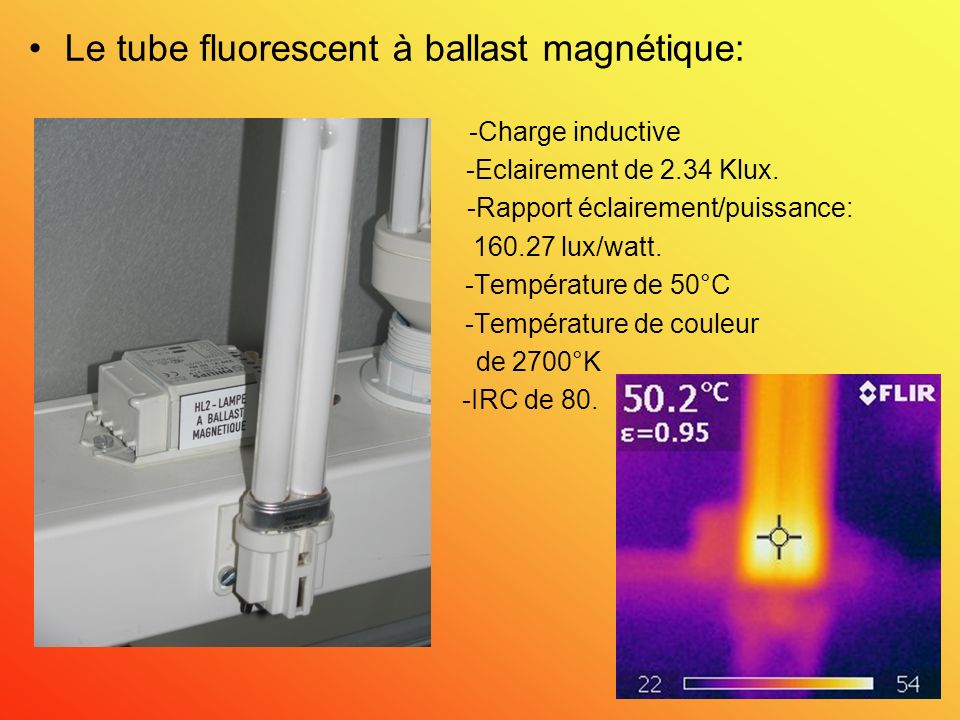 Le tube fluorescent à ballast magnétique: