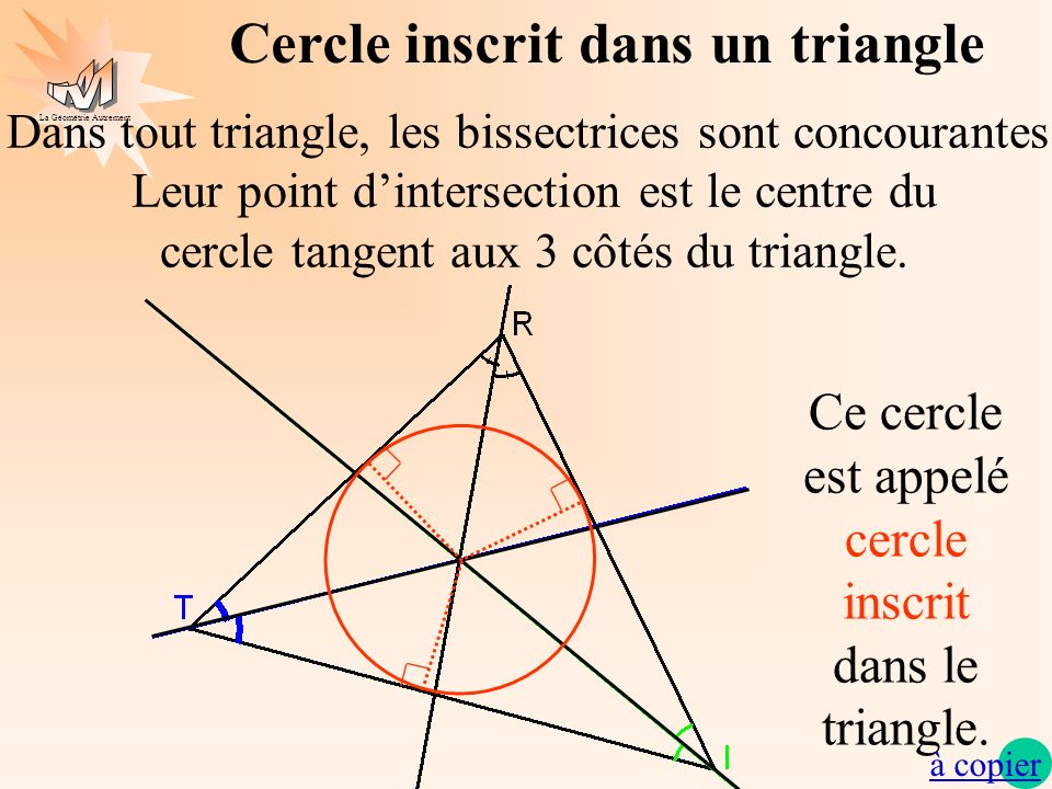 Cercle inscrit dans un triangle
