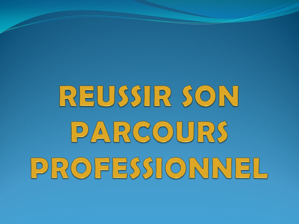 REUSSIR SON PARCOURS PROFESSIONNEL