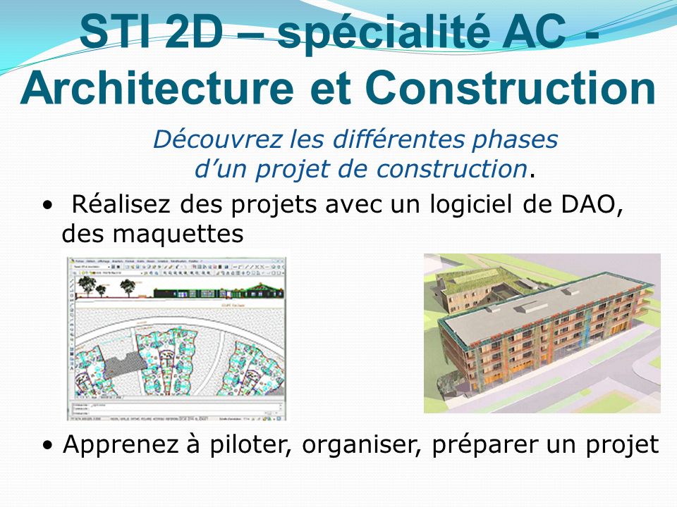 STI 2D – spécialité AC - Architecture et Construction