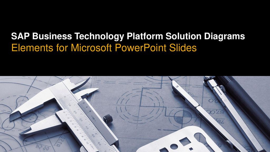 SAP Business Technology Platform Solution Diagrams Elements for Microsoft PowerPoint Slides
