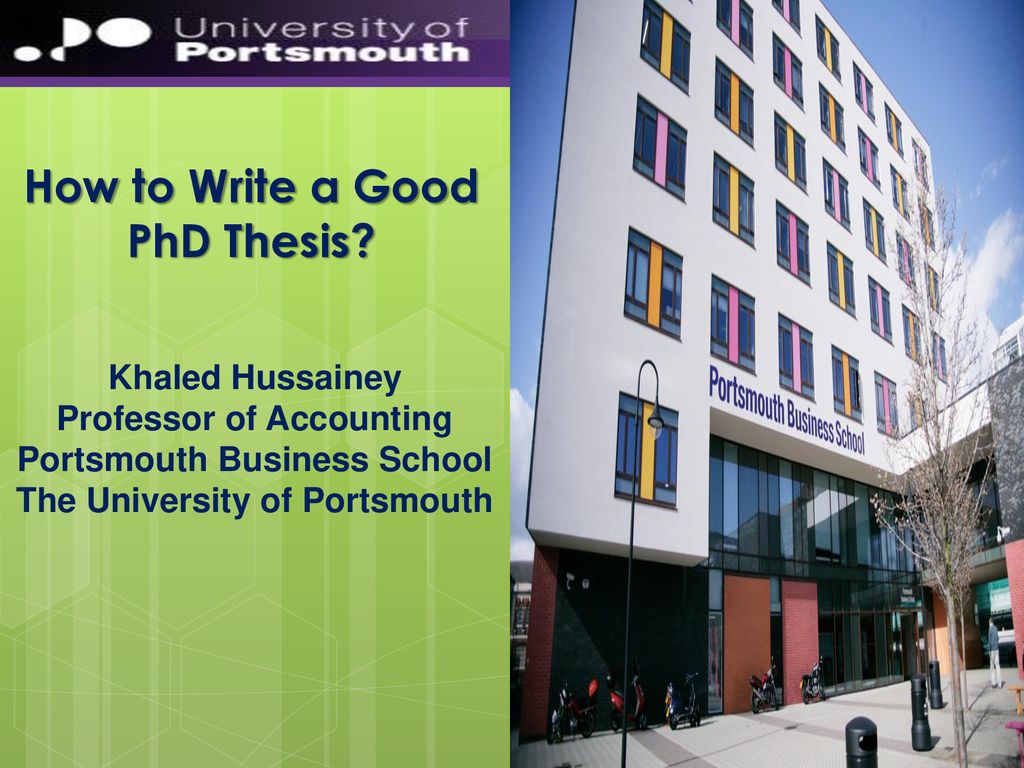 university of portsmouth phd thesis