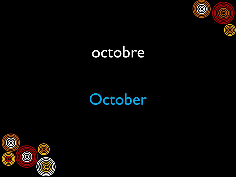 octobre October