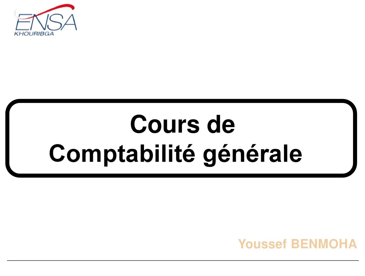 Cours De Comptabilité Générale - Ppt Télécharger