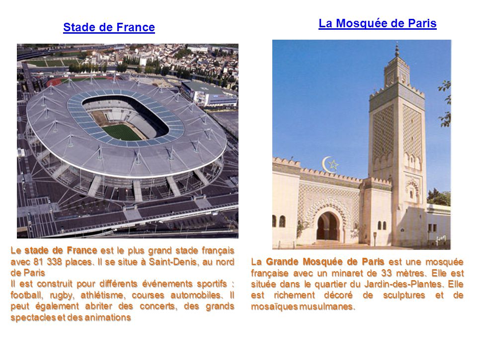 La Mosquée de Paris Stade de France