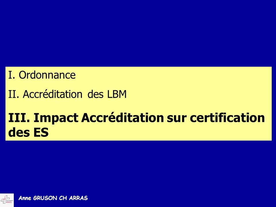 III. Impact Accréditation sur certification des ES