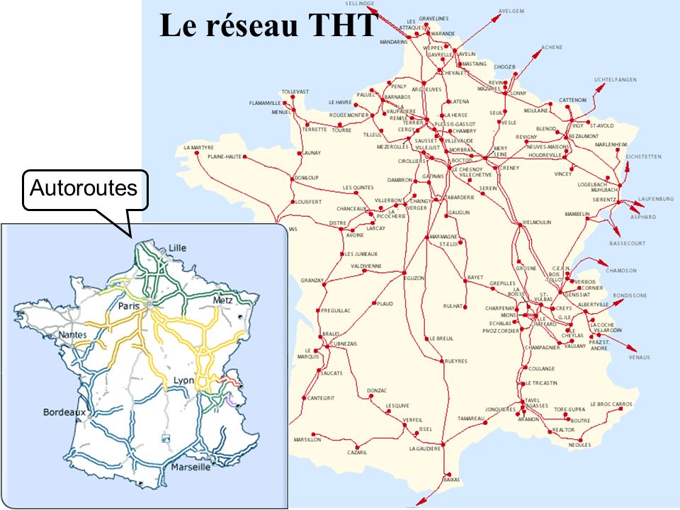 Le réseau THT Autoroutes