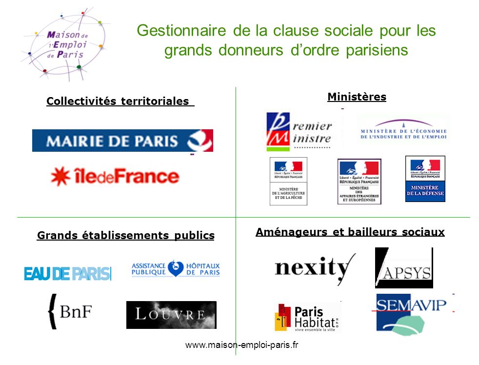 Gestionnaire de la clause sociale pour les grands donneurs d’ordre parisiens