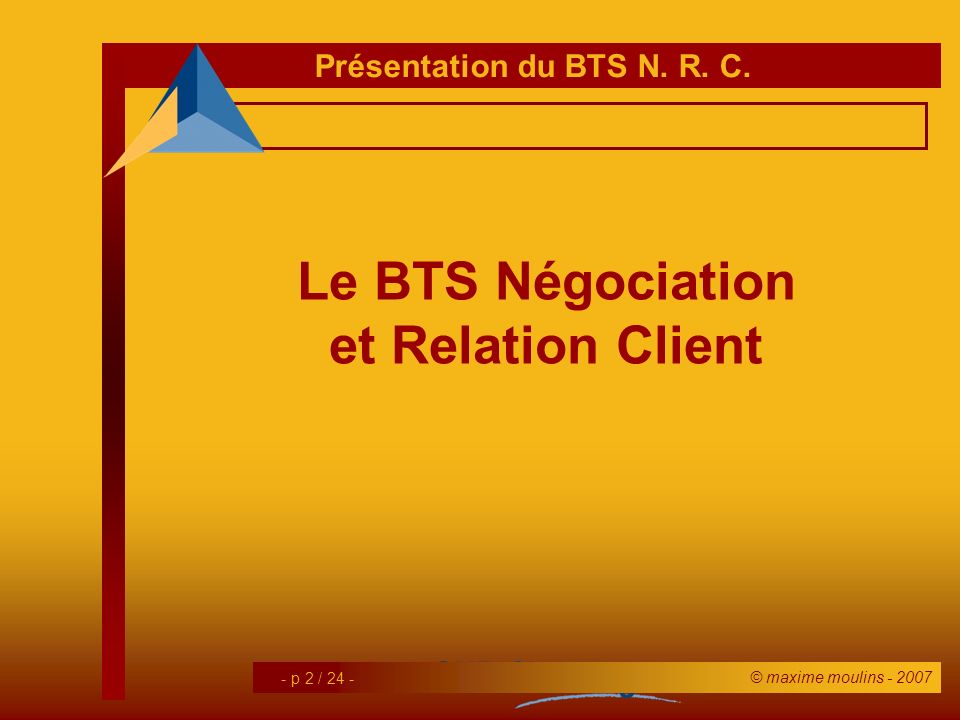 Le BTS Négociation et Relation Client