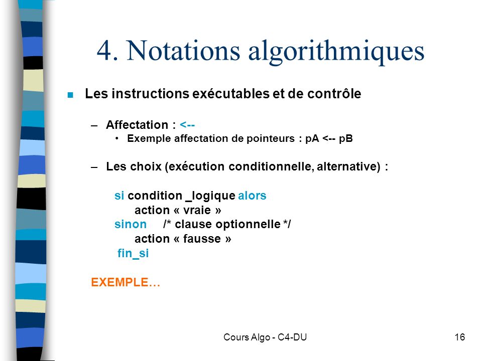 4. Notations algorithmiques