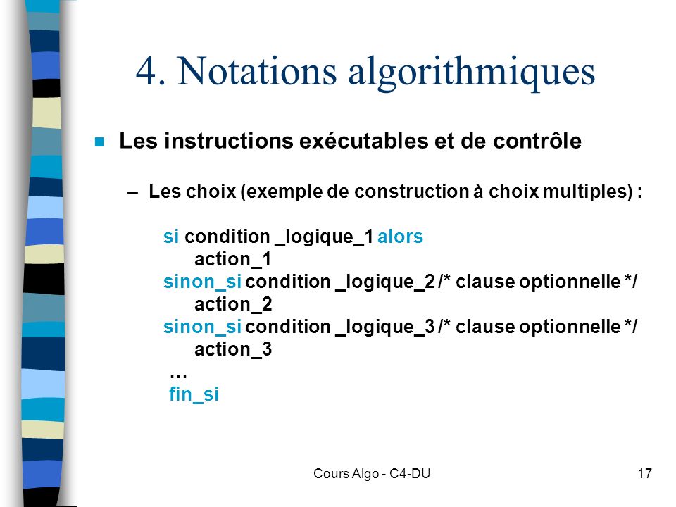 4. Notations algorithmiques