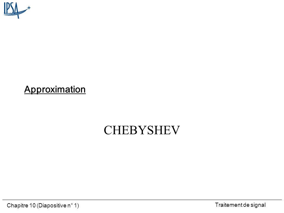 Approximation CHEBYSHEV