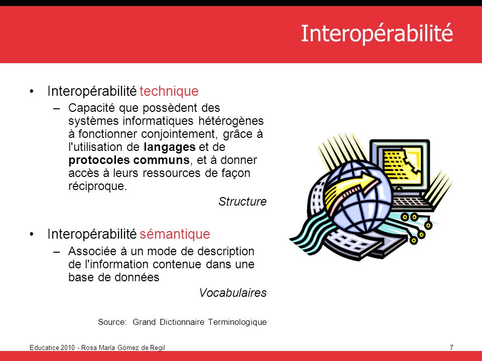 Interopérabilité Interopérabilité technique