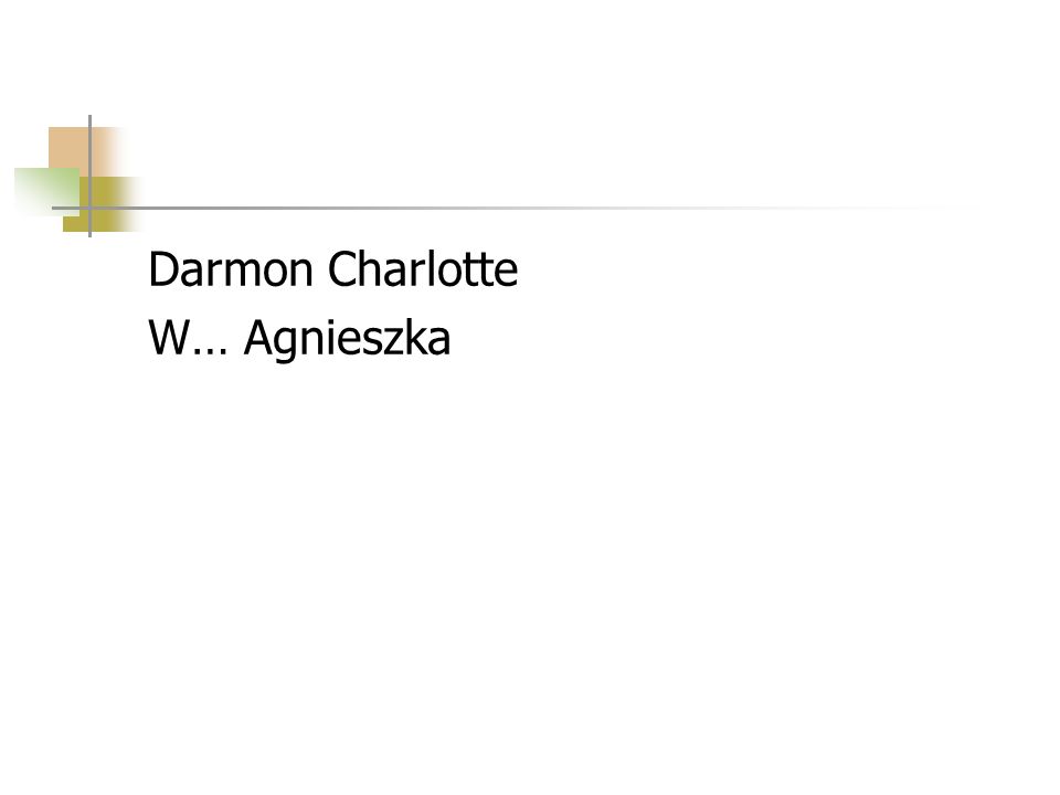 Darmon Charlotte W… Agnieszka