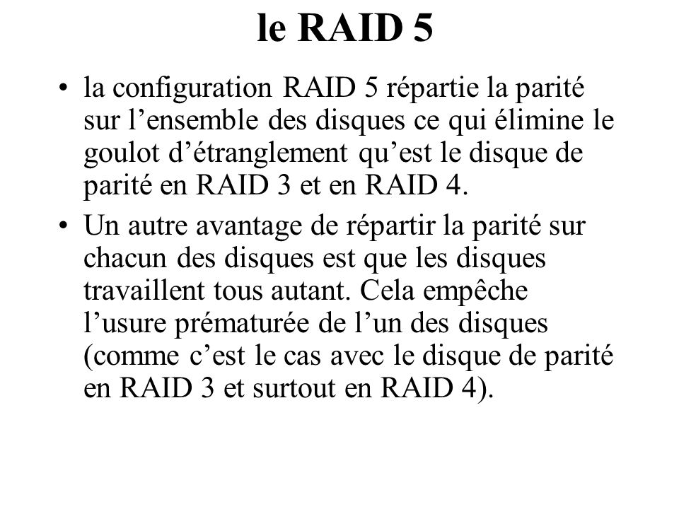 le RAID 5