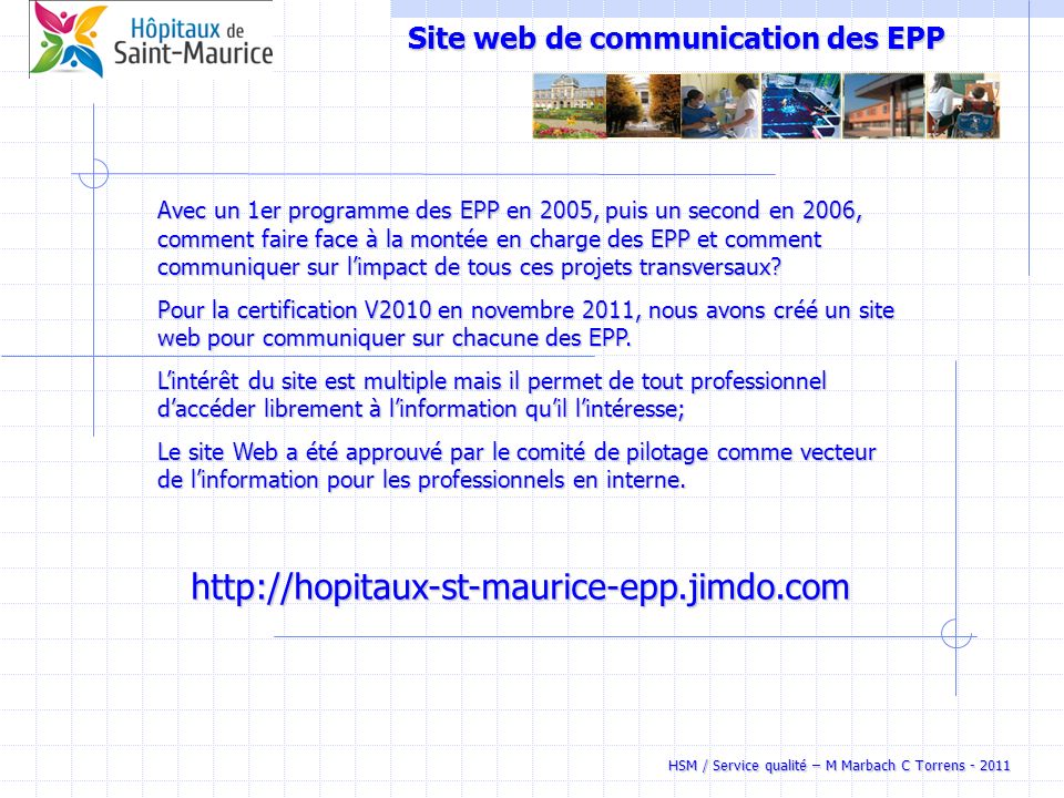Site web de communication des EPP