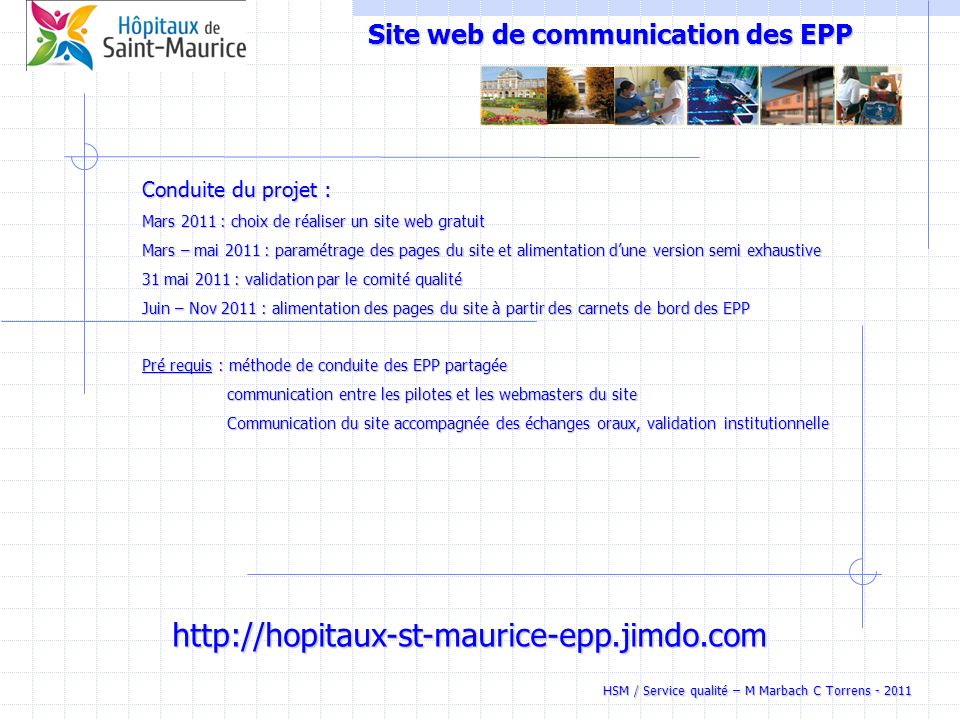 Site web de communication des EPP