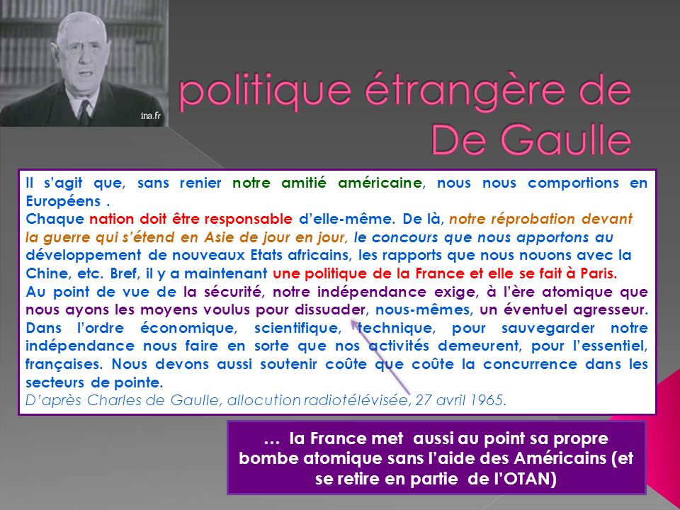 La politique étrangère de De Gaulle