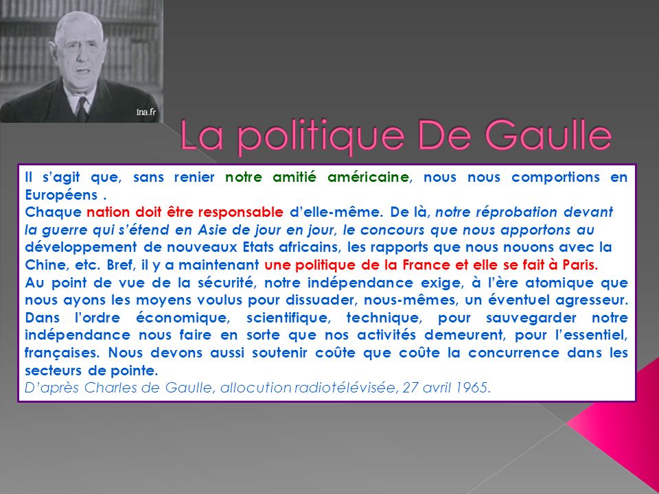 La politique De Gaulle