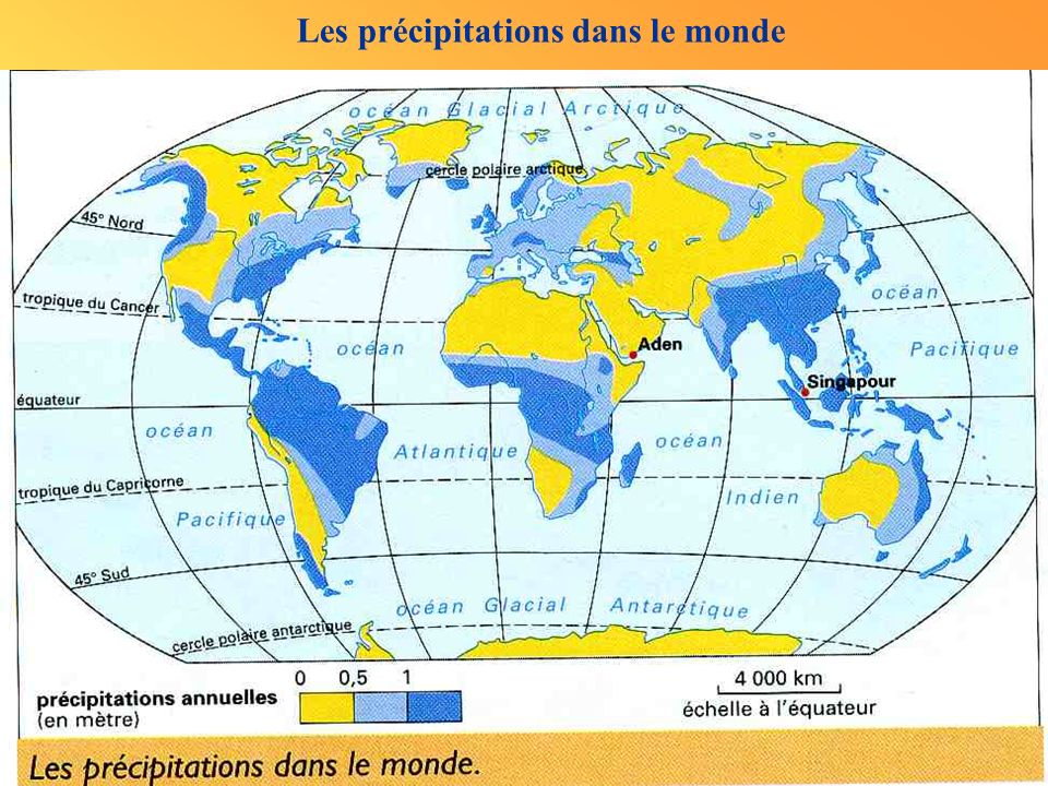Les précipitations dans le monde