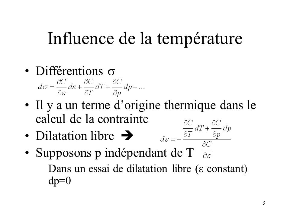 Influence de la température