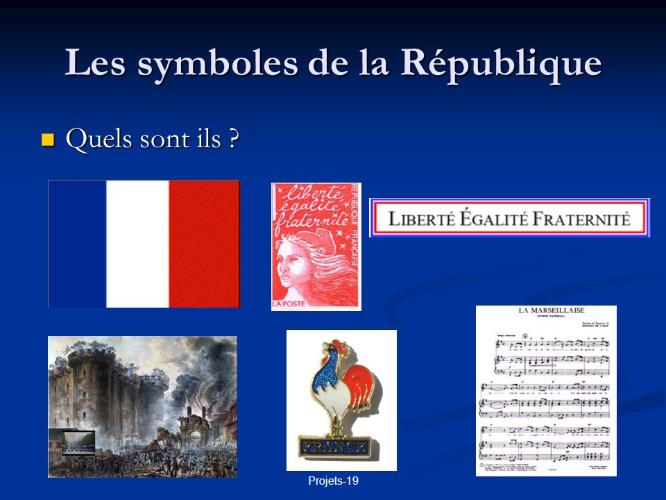 Les symboles de la République