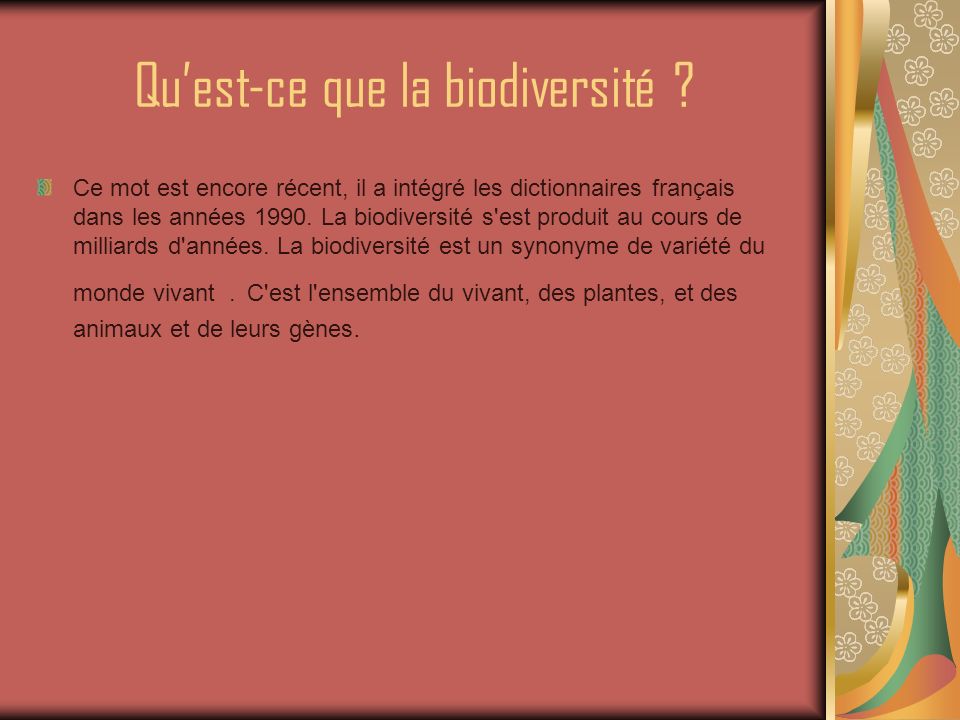 Qu’est-ce que la biodiversité