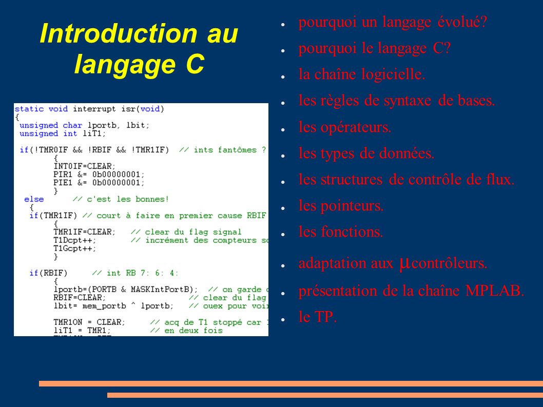 Introduction au langage C