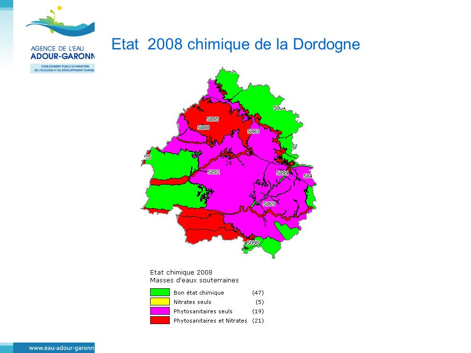 Etat 2008 chimique de la Dordogne