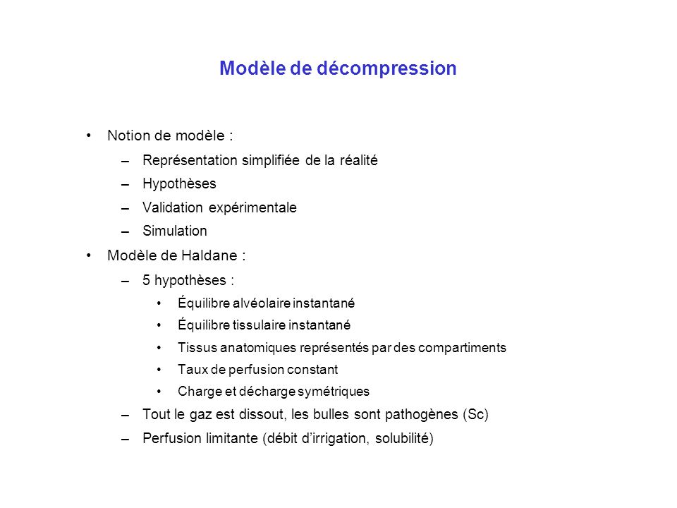 Modèle de décompression