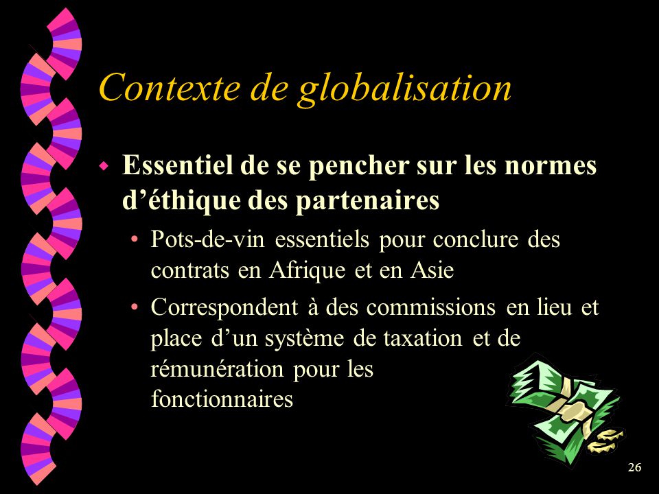 Contexte de globalisation
