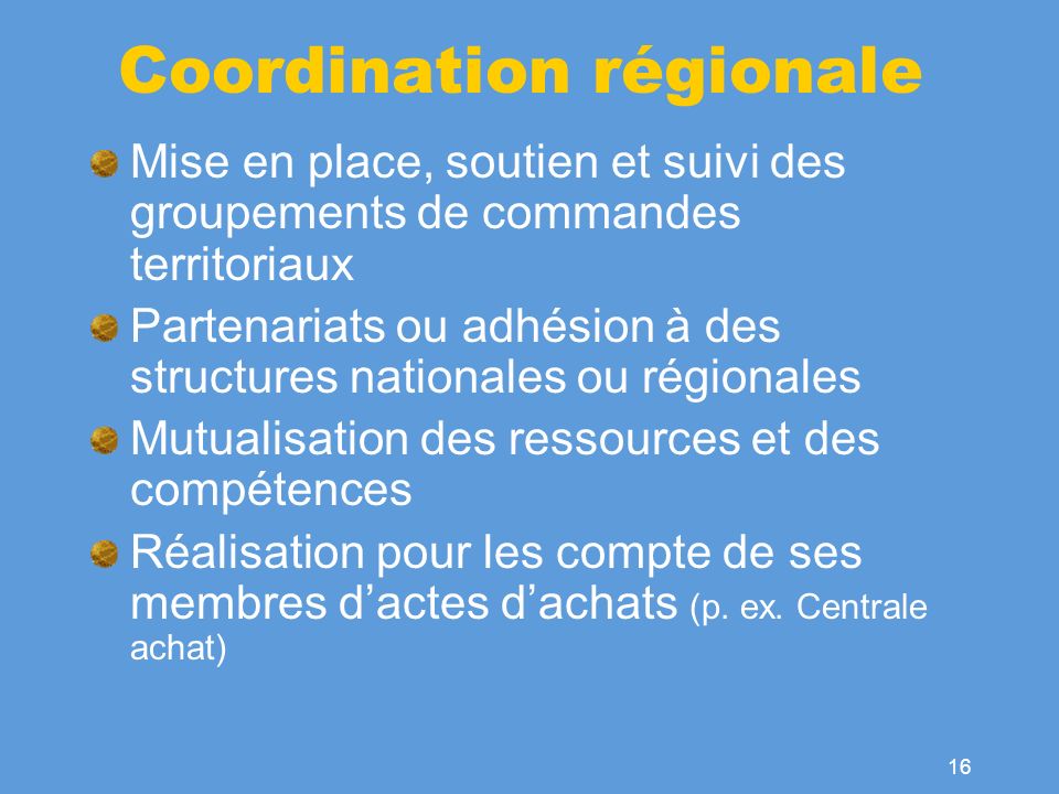 Coordination régionale