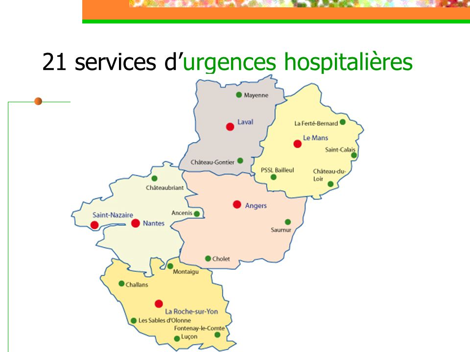 21 services d’urgences hospitalières