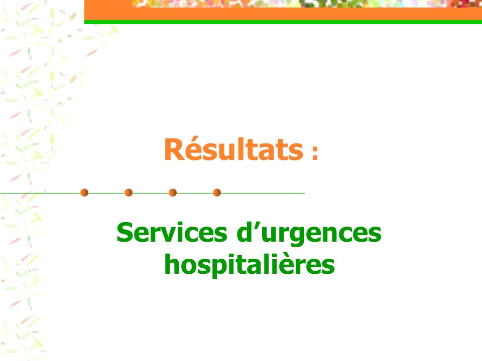 Services d’urgences hospitalières