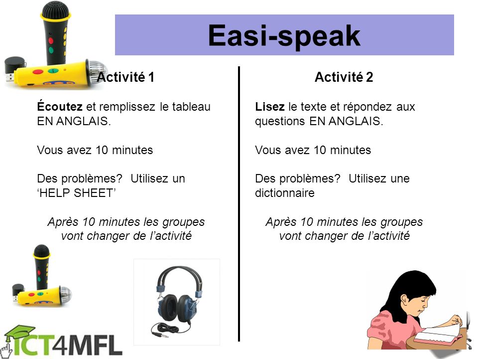 Easi-speak Activité 1 Activité 2